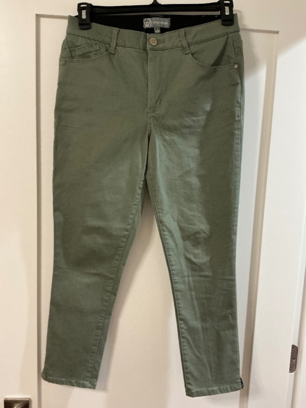 Wit & Wisdom High Waist Ankle Skinny Pants- Sz 8 Green Tea color